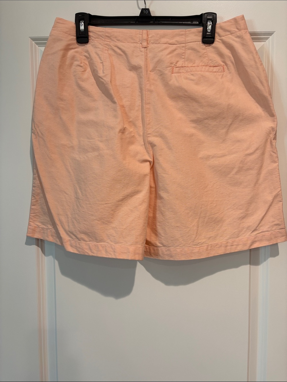 Land’s End Women’s Peach Casual Cotton High Waisted Shorts, 14 Regular - Picture 2 of 5